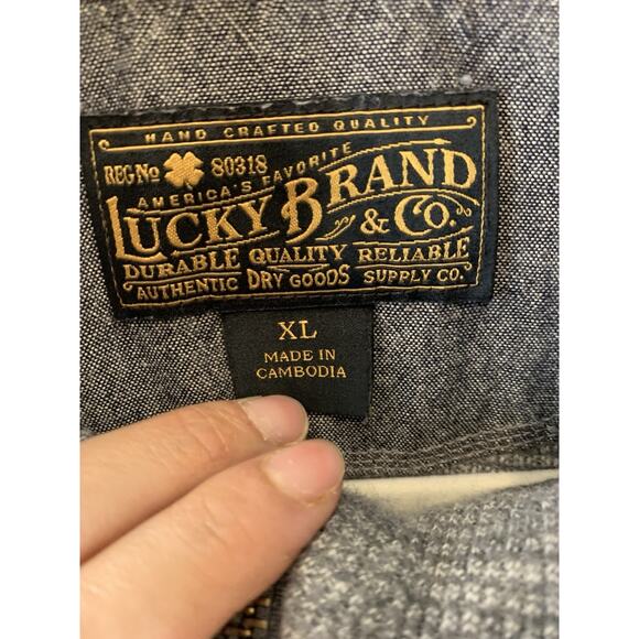 Lucky Brand Men's Sweater 1/4 Zip Thermal Mock Neck Pullover Gray Size XL - Picture 3 of 12